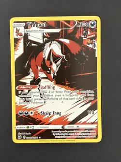 Thievul GG17/GG70 - Pokemon TCG Crown Zenith Galarian Gallery Holo Card NM - Image 1