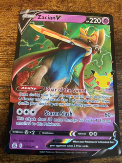 Zacian V Pokemon TCG 25th Anniversary Celebrations 16/25 Ultra Rare Holo - Image 1