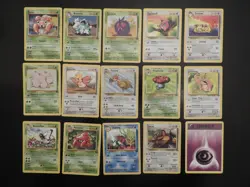Vintage Pokemon Jungle Set Lot of 15 LP/NM Jigglypuff Persian MORE USA Seller - Image 1