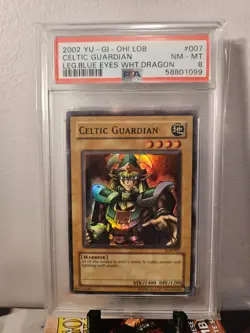 Celtic Guardian - LOB-007 - Super Rare - 2002 PSA 8 NM-MT - Yugioh - Image 1