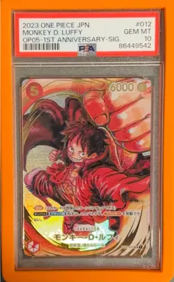 2023 One Piece 1st Anniversary OP05 Oda Signature Monkey D Luffy Japanese PSA 10 - Image 3