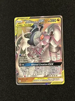 Pokemon TCG Arceus, Dialga, and Palkia GX Card 156/236 Cosmic Eclipse - Image 1