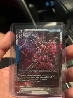 Gundam Card Game-Unicorn Gundam Destroy mode SP GD01-002 LR+ Phantom Aria InHand - Image 1