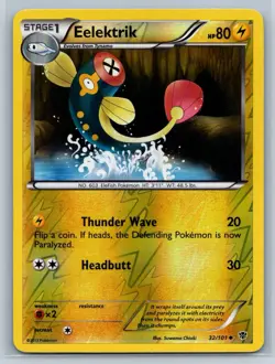 Eelektrik - Reverse Holo - Plasma Blast BW 32/101 Pokemon TCG Card NM - Image 1