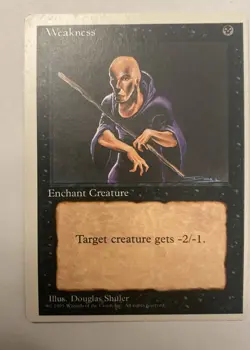 Mtg Magic Alpha Cut 4th Edition Weakness Card NM - Image 1