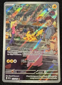 Pokemon TCG Scarlet & Violet Pikachu Illustration Holo Card 173/165 151 Series - Image 1