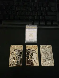 23k gold pokemon cards Pikachu Charizard Mewtwo And A COA for Polywirl - Image 1