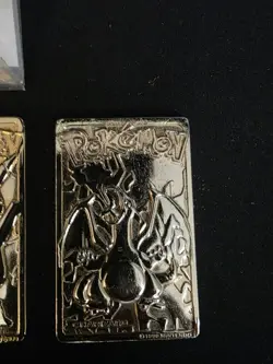 23k gold pokemon cards Pikachu Charizard Mewtwo And A COA for Polywirl - Image 4