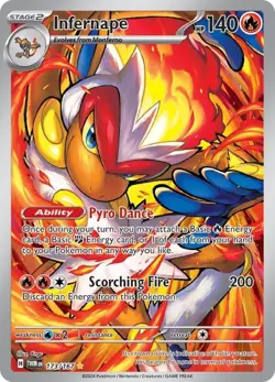 Pokemon TCG Infernape Card Twilight Masquerade Illustration, Rare, 173/167 - Image 1