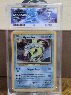1999 Pokemon Gyarados Holo Card Ace Grade 7 Near Mint Base Set 6/102 WOTC Rare - Image 1