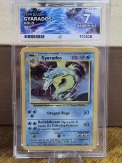 1999 Pokemon Gyarados Holo Card Ace Grade 7 Near Mint Base Set 6/102 WOTC Rare - Image 2