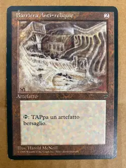 MTG 1x ITALIAN Relic Barrier Legends OLD SCHOOL Magic the Gathering Card x1 MP - Image 1