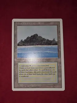 MTG 1994 vintage Tropical Island Card Revised 3rd Edition Dual shock Land - Image 1