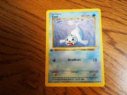 Pokemon 1999 1st Edition Shadowless Base Seel uncommon card - Image 1
