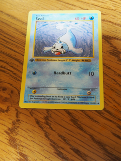 Pokemon 1999 1st Edition Shadowless Base Seel uncommon card - Image 3