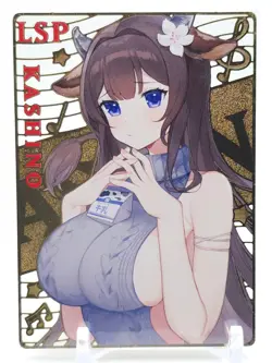 Goddess Story - Anime Waifu Gold Metal LSP Card - Kashino (Randomized Number) - Image 1