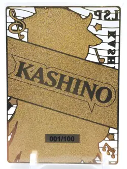 Goddess Story - Anime Waifu Gold Metal LSP Card - Kashino (Randomized Number) - Image 2