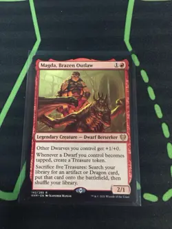 MTG Magic The Gathering Magda, Brazen Outlaw Rare Treasure Dwarf Commander - Image 1