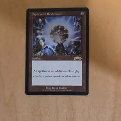 Wizards Sphere of Resistance Artifact Exodus Rare Regular Doug Chaffee MTG 1998 - Image 1