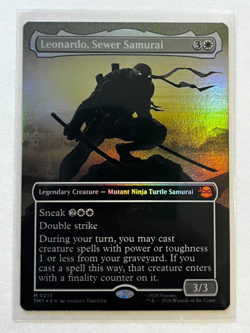 MTG – TMNT – Leonardo, Sewer Samurai Borderless Foil - Mythic 0215 - Image 1