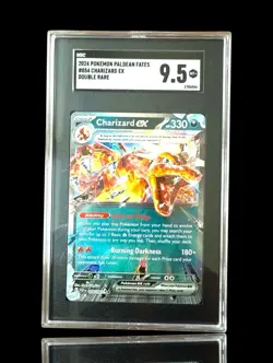 ‼Pokemon Charizard ex 054/091: Paldean Fates Holo GRADE 10! SHIPS SAME DAY!💨 - Image 1