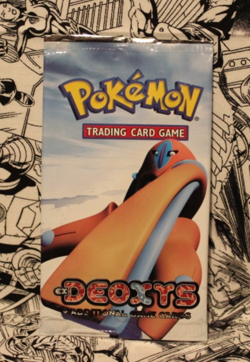 2005 Pokemon Card Game TCG ex DEOXYS Defense Empty Booster Pack Vintage Wrapper - Image 1