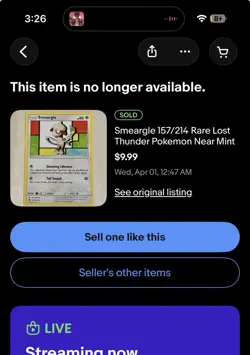 Smeargle 157/214 SM Lost Thunder Pokemon✨🔥SHIPS FAST💨+FREE GIFT🎁RARE📈LP - Image 2