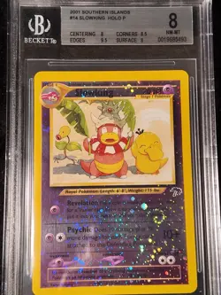 Pokemon Slowking Southern Islands Reverse Holo English 14/18 With Swirl BGS 8 - Image 1