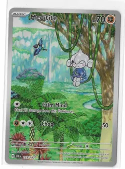 Meditite 153/142 Stellar Crown Illustration Rare Full Art Pokemon TCG Card NM - Image 1