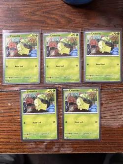 Lot of 5 Chikorita MEP 069 - NM Pokemon Mega Evolution Perfect Order Holo Promo - Image 1