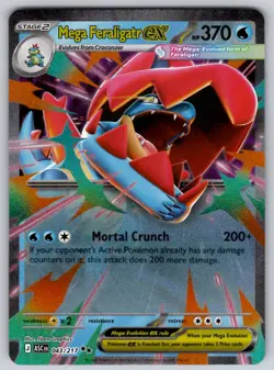Mega Feraligatr ex 043/217 ME: Ascended Heroes NM Pokemon Double Rare - Image 1