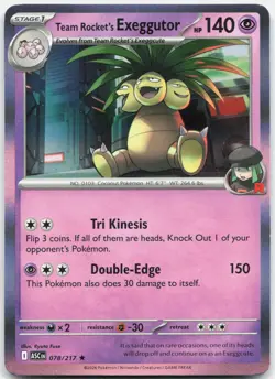 Team Rocket's exeggutor Rare ME: Ascended Heroes Holo 078/217 NM/M Pokemon - Image 1