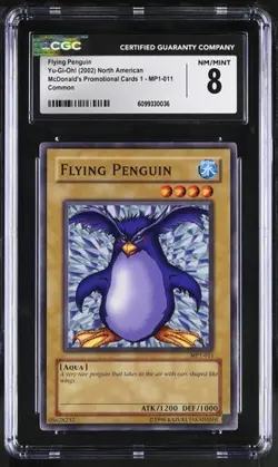 Flying Penguin *CGC 8* POP 1 *MP1-011* 2002 McDonalds Promo *Vintage* Yugioh - Image 1