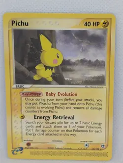 Pichu 20/100 Sandstorm Non-Holo Rare Pokemon TCG Nintendo e-reader Pikachu NM - Image 1
