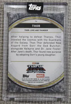 2025 Topps Marvel Perfection #36 001/100 Frist Number 1/1 Thor - Image 2