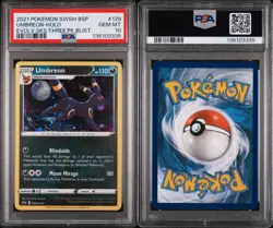 2021 POKEMON SWSH BLACK STAR PROMO #129 UMBREON-HOLO PSA 10 - Image 3
