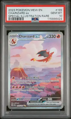 PSA 10 GEM MINT Charizard ex 199/165 Sv: Scarlet & Violet 151 Holo Pokemon 2023 - Image 1