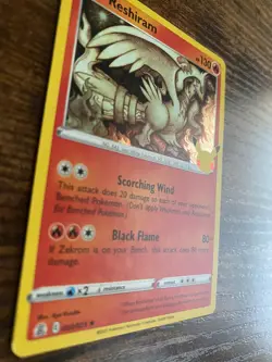 Pokemon Celebrations Reshiram Holo Pack Fresh Trading Card 2/25 25th Anniversary - Image 2