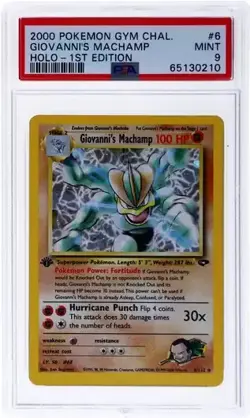 2000 POKEMON GYM CHALLENGE HOLO-1ST EDITION #6 GIOVANNI'S MACHAMP PSA 9 - Image 1