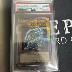 YuGiOh PSA10 Blue Eyes White Dragon Prismatic EN Anime Chronicle Promo - Image 1