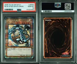 YuGiOh PSA10 Blue Eyes White Dragon Ukiyoe Style 25th Anniversary Japan - Image 1