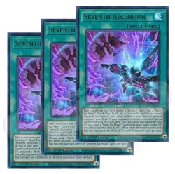 Yugioh - Seventh Ascension x 3 - 1st Edition Ultra Rare NM - Free Holo Card - Image 1