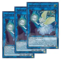 Yugioh Protector of the Agents Moon x 3 - 1st Edition Ultra Rare NM - Free Holo - Image 1