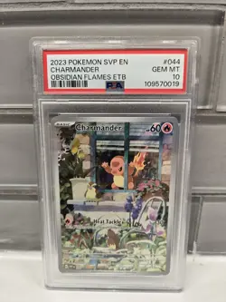 2023 Pokemon SVP Charmander Obsidian Flames ETB Card GEM MT 10 - Image 1