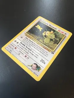 Giovanni’s Meowth 43/132 Gym Challenge Unlimited 2000 Pokemon Card Uncommon LP - Image 3