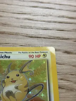 Authentic Raichu Holo Rare from the 1999 Pokemon Fossil set, card #14/62. - Image 3