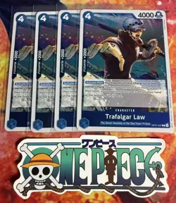 4x One Piece OP07-047 R Trafalgar Law - English - Foil - Playset - TCG - NM/M - Image 1