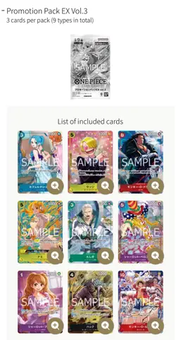 Promotion Pack Ex Vol. 3 Promo Parallel Japanese ONE PIECE Card Sealed - Image 1