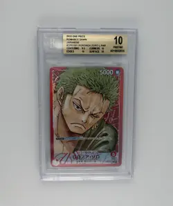 Roronoa Zoro OP01-001 BGS 10 Leader Alternative One Piece TCG Japanese Pristine - Image 1