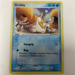 Pokemon Card - Krabby FireRed & LeafGreen 66/112 Reverse Holo - Image 1